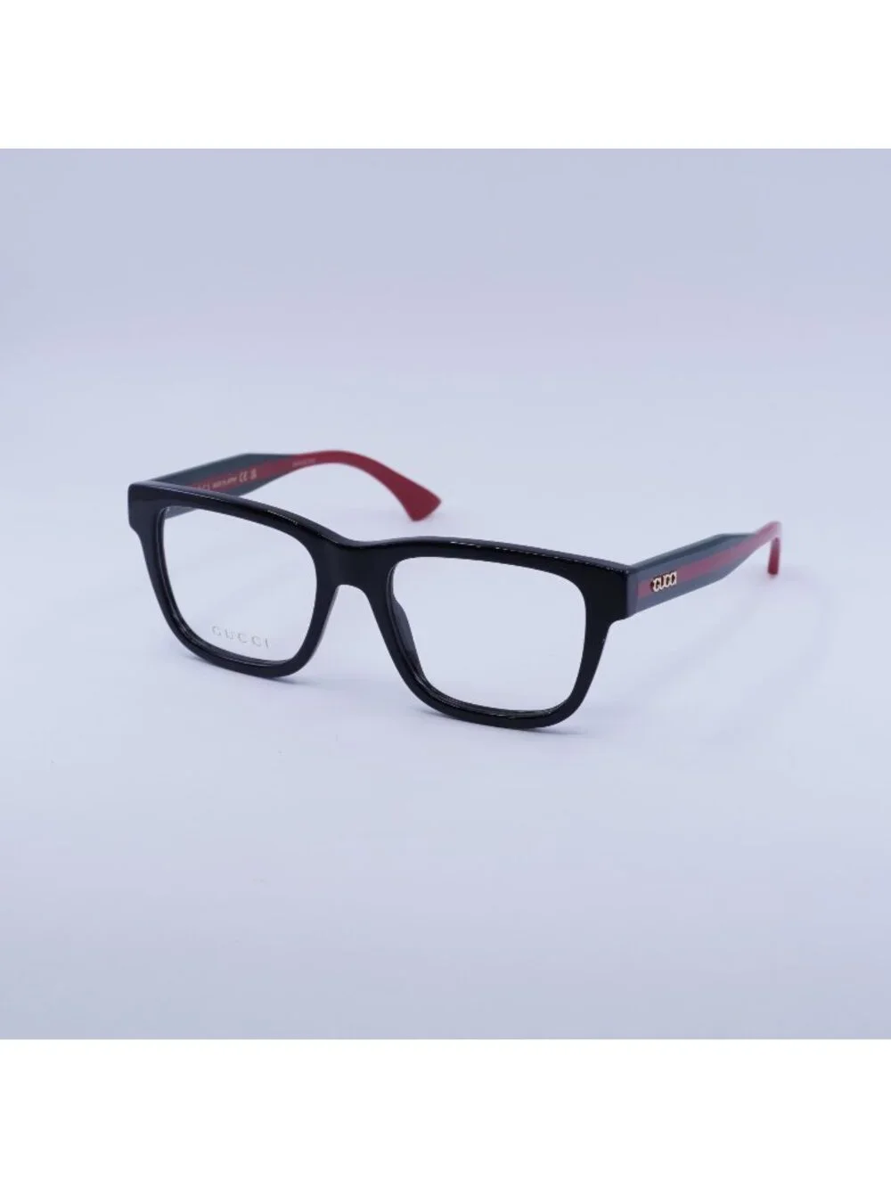 Gucci GG1870O 001 Eyeglasses Black/Green/Red 53mm Square Frame